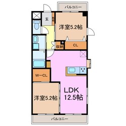 コットンハウス平針の物件間取画像